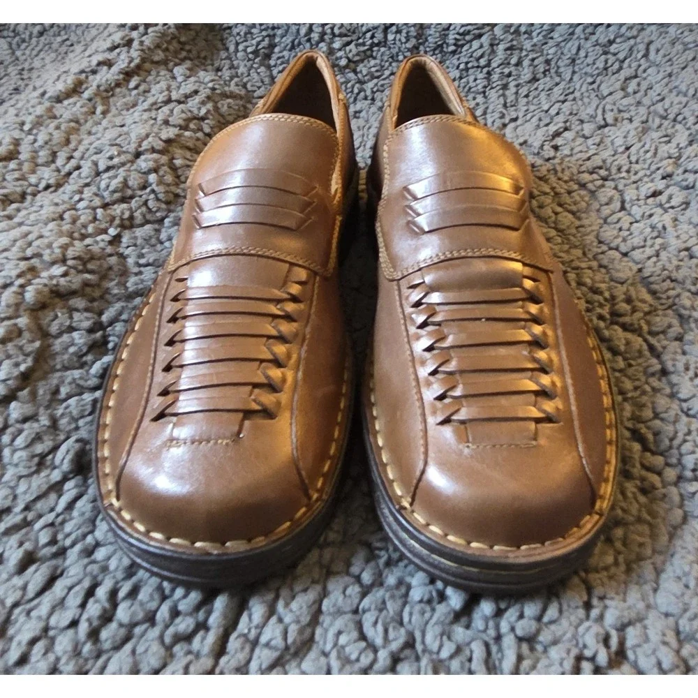 Coleen‎ Creek Cozumel Men's Leather Slip-On Loafers Brown 9.5M Made in Brazil